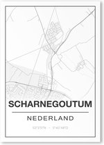 Poster/plattegrond SCHARNEGOUTUM - A4