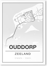 Poster/plattegrond OUDDORP - 30x40cm