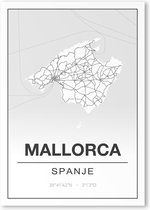 Poster/plattegrond MALLORCA - A4