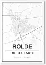 Poster/plattegrond ROLDE - 30x40cm