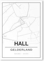 Poster/plattegrond HALL - A4