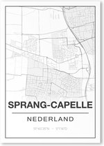 Poster/plattegrond SPRANG-CAPELLLE - 30x40cm