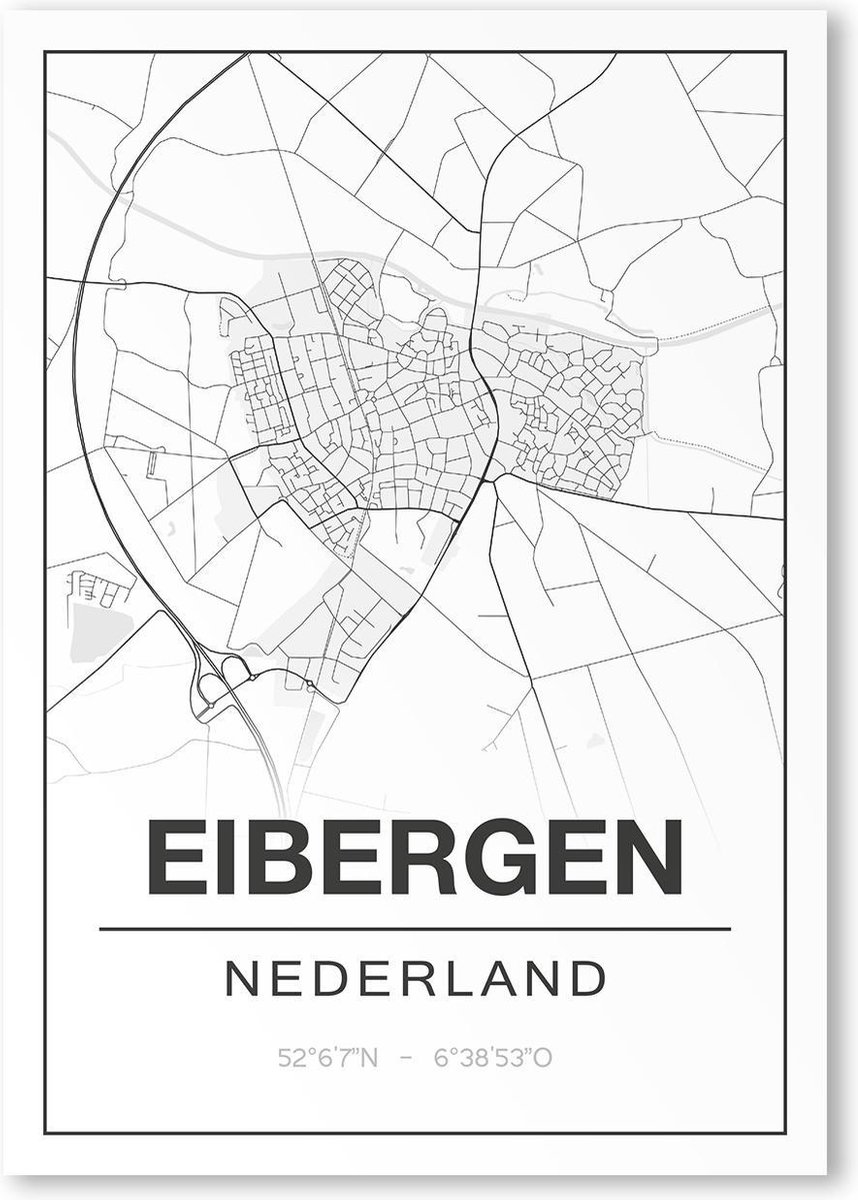 Poster/plattegrond EIBERGEN - A4