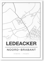 Poster/plattegrond LEDEACKER - 30x40cm