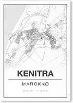 Poster/plattegrond KENITRA - 30x40cm