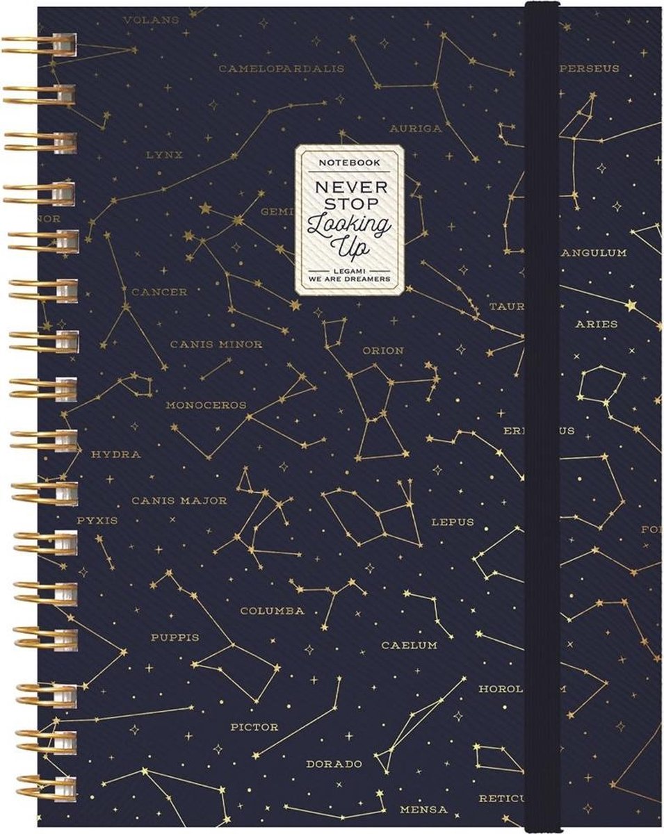Legami notitieboek - spiraal - A5 formaat - gelinieerd - STARS