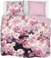 Snoozing Sakura - Dekbedovertrek - Lits-jumeaux - 260x200/220 cm + 2 kussenslopen 60x70 cm - Roze