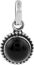 Jewelryz Sena Edelsteen Hanger | 925 sterling zilver met zwarte onyx | 20 mm