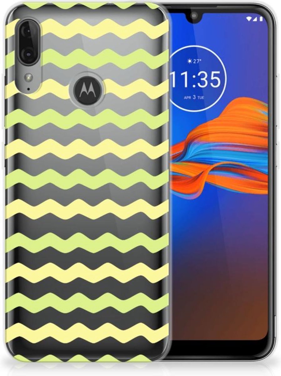 Motorola Moto E6 Plus TPU bumper Waves Yellow