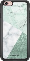 iPhone 6/6s hoesje glass - Minty marmer collage | Apple iPhone 6/6s case | Hardcase backcover zwart