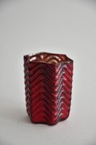 Kerst Sfeerlichten - Waxineglas Ster Groot 8x8x10cm Red