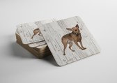 Hond Dwergpinscher | Houten Onderzetters 6 Stuks