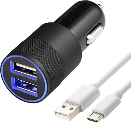 animatie Sui metro MMOBIEL High Speed Autolader Oplaad Adapter (ZWART) - 2 USB Poorten 2.1A +  1.0A -... | bol.com