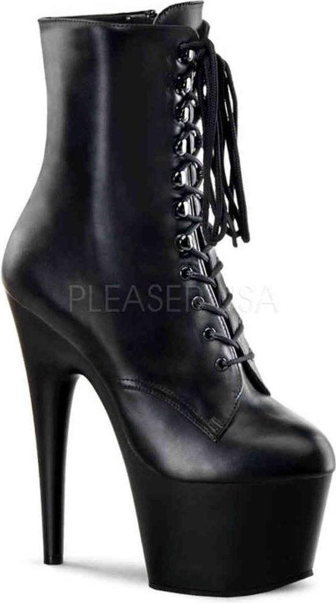 Pleaser - ADORE-1020 Plateau Laarzen, Paaldans schoenen - Paaldans schoenen - 40 Shoes - Zwart