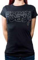 Green Day Dames Tshirt -S- Flower Pot Zwart