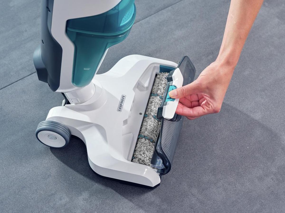 Aspirateur Laveur Sans Fil Leifheit Regulus Aqua PowerVac - 2 En 1 - Autonomie 22min - Nettoyage Sol Profond - 3 Rouleaux Inclus