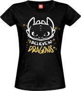 How To Train Your Dragon Dames Tshirt -XXL- I Believe In Dragons Zwart