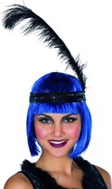 Rubie's Pruik Kort Met Pauwenveer Dames Blauw One Size