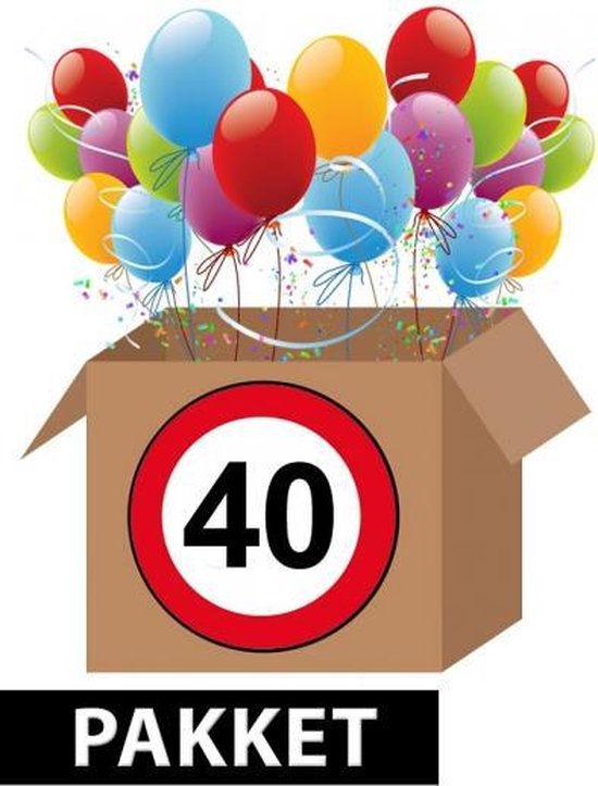 Verkeersbord 40 jaar feestartikelen bol.com