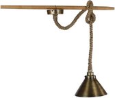Lampen - Hanglamp Rond Dik Touw Zink Metaal 25x25x15cm