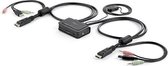 StarTech 2-poorts USB DisplayPort-kabel KVM-switch met audio en remote switch – met USB-voeding