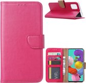 Hoesje Geschikt Voor Samsung Galaxy A51 Portemonnee hoesje / Boek hoesje - Roze/Pink