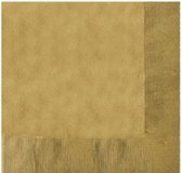 Amscan Servetten Goud 25 X 25 Cm 50 Stuks