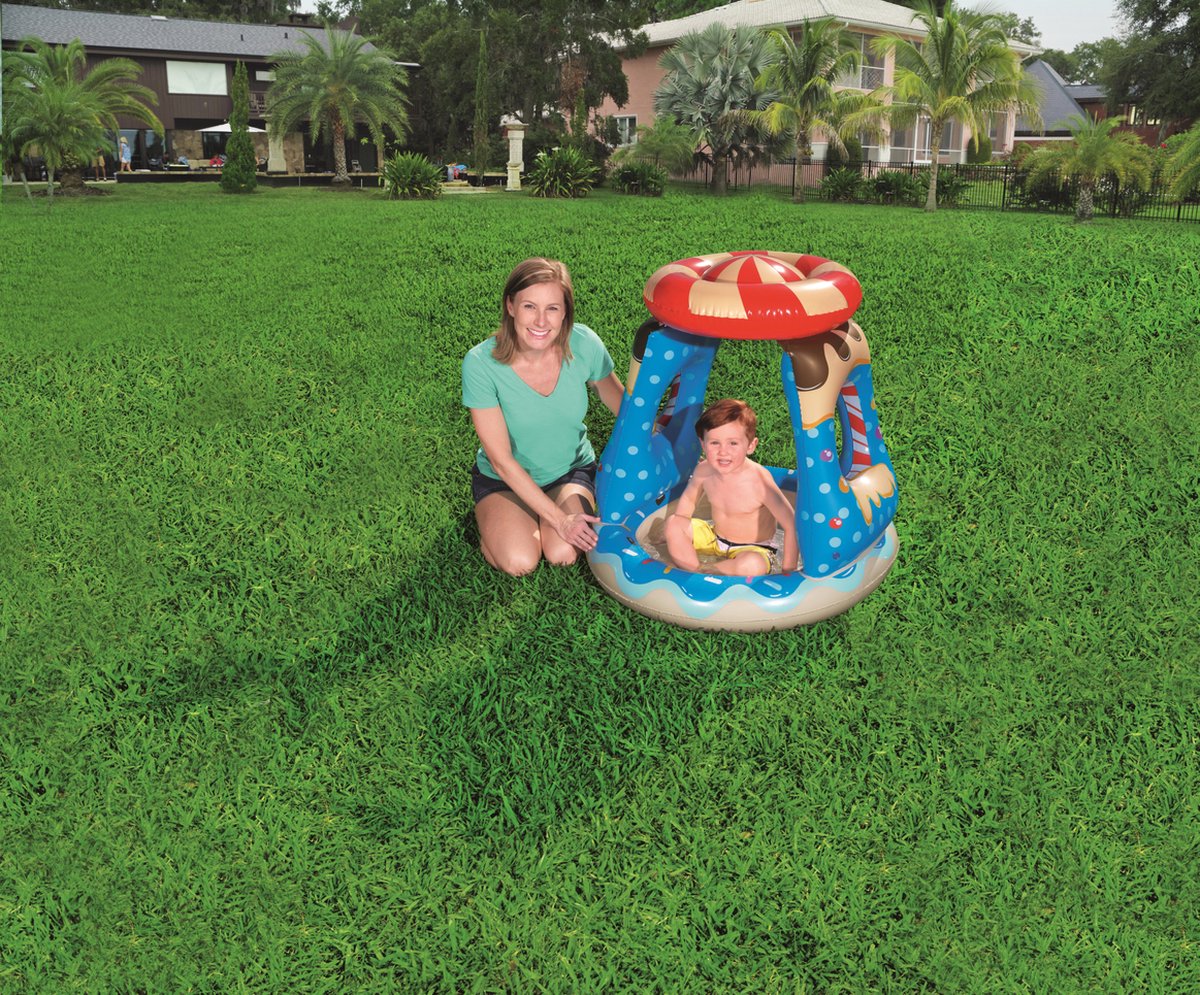 Bestway Candyville Zwembad - Peuterzwembad - Vanaf 2 Jaar - Zonnedak - Zachte Bodem - 91x91x89 cm — afbeelding 5