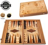 Lupo Burl Backgammon set - Luxe - 48x30cm - Superluxe