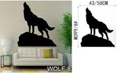3D Sticker Decoratie Tribal Wolf Dog Animal Vinyl Decal Art Stylish Ahesive Home Decor Sticker Wall Stickers Home Decoration - WOLF8 / Large