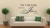 3D Sticker Decoratie Yo Y Mi Casa Muur Vinyl Decal Spaanse kunst sticker sticker belettering citaat inspirerend opbeurend huis huis decor decoratie