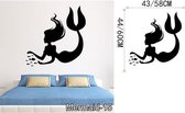 3D Sticker Decoratie Zeemeermin Woondecoratie Muurstickers Home Decor Badkamer Decal Sticker Muur Decoratieve Sticker Muurstickers voor de badkamer - Mermaid15 / Large