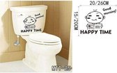 3D Sticker Decoratie Mooie badkamer Wc-stickers Stoel Teken Herinnering Citaat Woord Belettering Art PVC Washroom Stickers Home Decor - MTT25 / Large