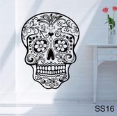 3D Sticker Decoratie Mexicaanse Suiker Schedel kantoor stickers dia de los muertos Vinyl Muursticker sticker adesivo de parede Home Decor muurschildering muurtattoo - SS 16