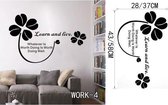 3D Sticker Decoratie Hard werken Inspirerende citaten Vinyl Decal Wall Art Sticker Geef nooit op Motiverende woorden Poster Office Home Wall Decor Stickers - WORK4 / Small