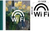 Sticker Decoratie Gratis WiFi en Welkom Vinyl Sticker Decalbord voor deur en winkel Uitstekende kwaliteit Winkel Glazen venster Vinilos Home Decor - Biz2 / Small