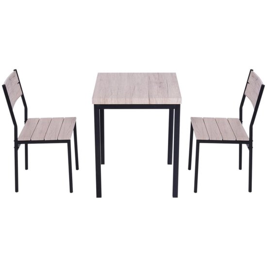 maximaal combinatie Onverschilligheid Compacte Eettafel set met 2 Stoelen - Eetkamer tafel met eetkamerstoelen -  Balkonset -... | bol.com
