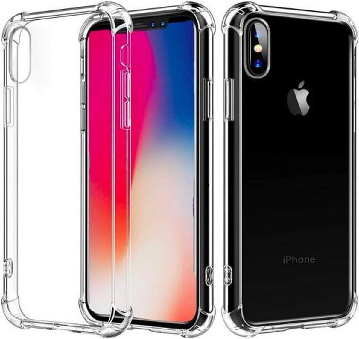 Shock case geschikt voor Apple iPhone X / Xs transparant