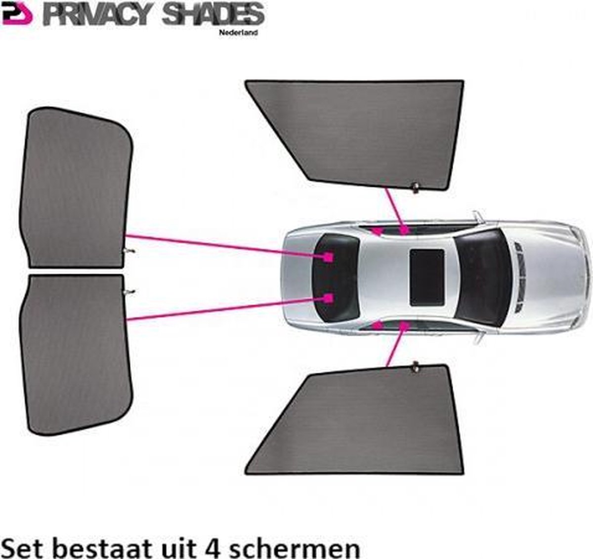 Zonneschermen (achterportieren) passend voor BMW 2-Serie