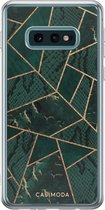 Samsung S10e hoesje siliconen - Abstract groen | Samsung Galaxy S10e case | groen | TPU backcover transparant