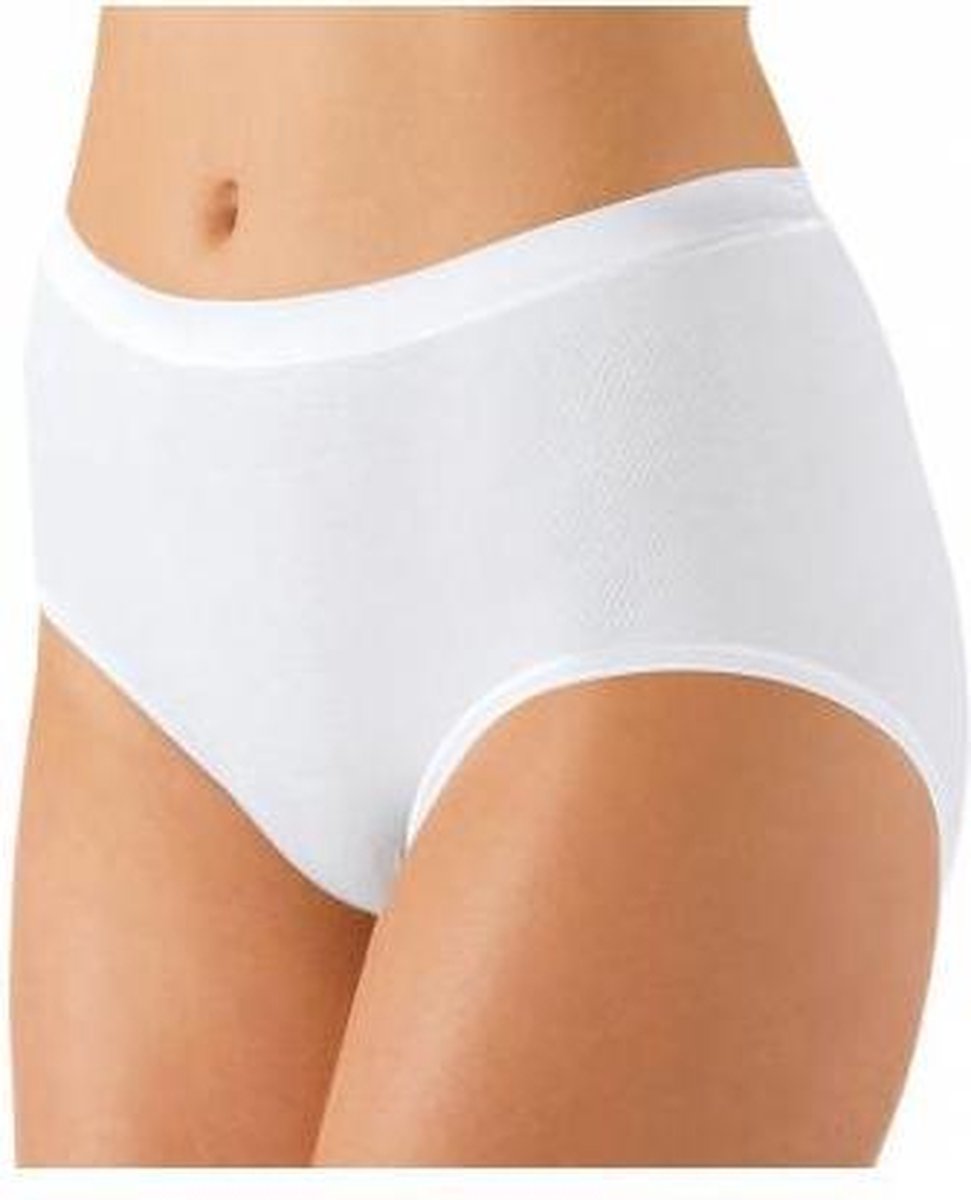 Dames Tailleslip 100% biologisch katoen - Hoge dames onderbroek - Dubbel kruisje - 42 - Zwart