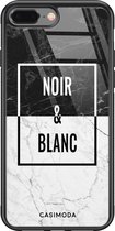 iPhone 8 Plus/7 Plus hoesje glass - Noir et blanc | Apple iPhone 8 Plus case | Hardcase backcover zwart