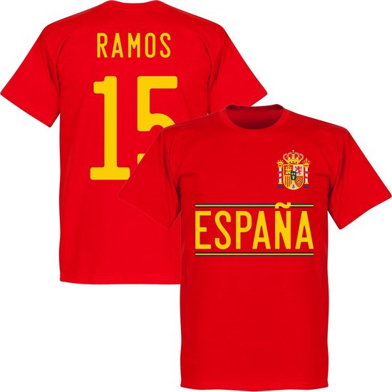 Spanje Ramos Team T-Shirt 2020-2021 - Rood - 3XL