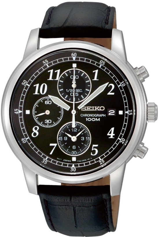 Seiko Chronograph SNDC33P1 Heren Horloge - 40 mm | bol.com