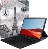 Microsoft Surface Pro X hoes - Tri-Fold Book Case - Eiffeltoren