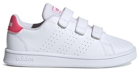 bol.com | adidas Advantage Meisjes Sneakers - White/Real Pink/White - Maat  35