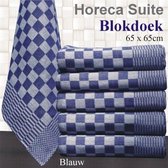 Blokdoeken pompdoeken theedoeken zwart / wit |set van 12 stuks | 65x65cm  - Leverbaar in: 65x65