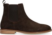 Manfield - Heren - Bruine suède chelsea boots - Maat 44