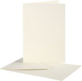 Kaarten & Enveloppen, afmeting kaart 10,5x15 cm, afmeting envelop 11,5x16,5 cm, off-white, 10sets