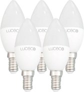 Luceco LED lampen kaarsvorm E14 5W 470lumen 2700K 5 stuks